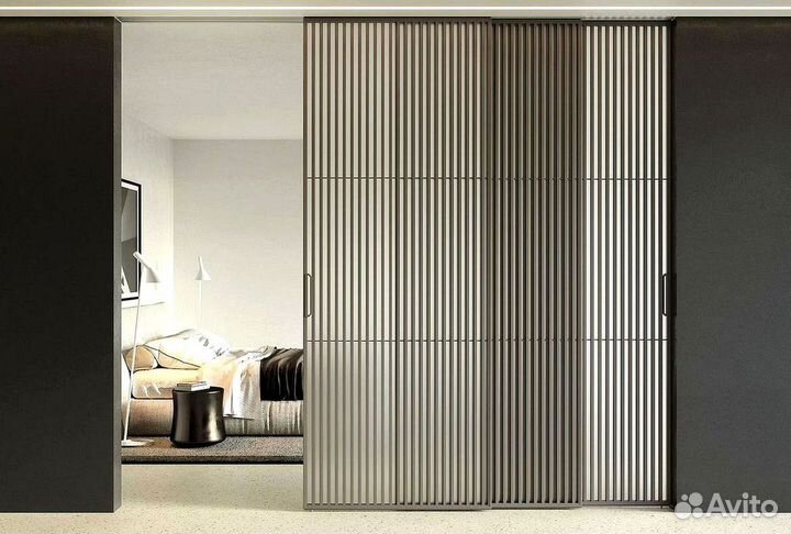 Межкомнатные перегородки. Раздвижные двери из реек