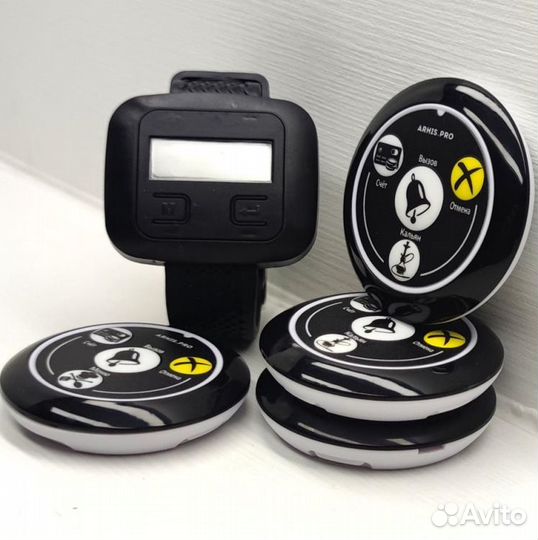 Кнопка вызова официанта и часы-пейджер Эконом