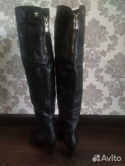 Ботфорты кожаные
