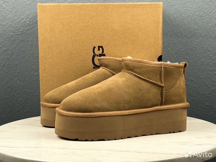 Угги UGG Ultra Mini Platform Chestnut