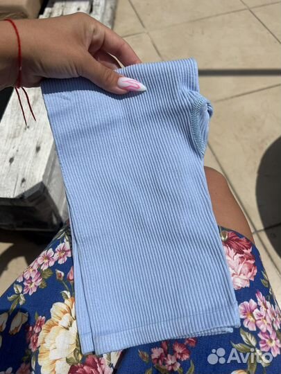 Костюм рубчик голубой