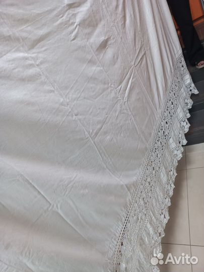 Покрывало накидка хлопок кружева старина