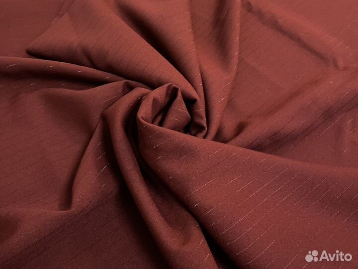 Костюмная ткань, полоска блестящая