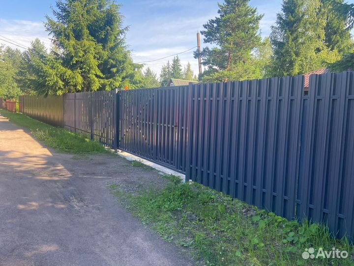 Откатные ворота 4000х1900мм b-6117