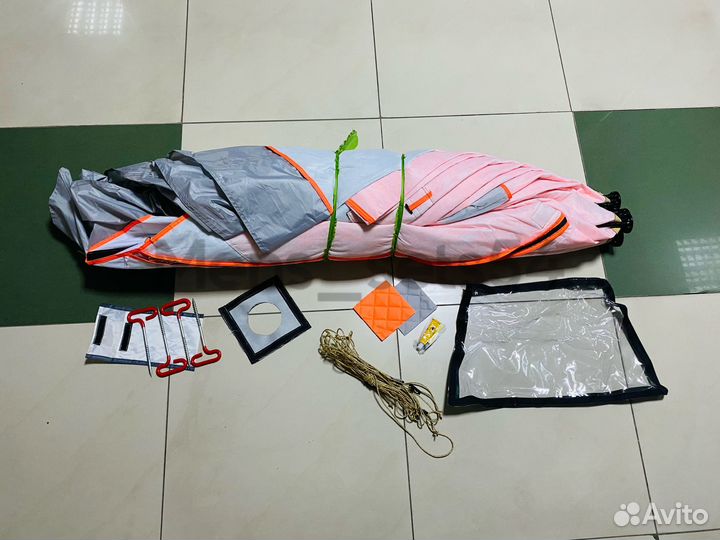 Зимняя палатка куб 3слоя 200х200х215см с дымоходом