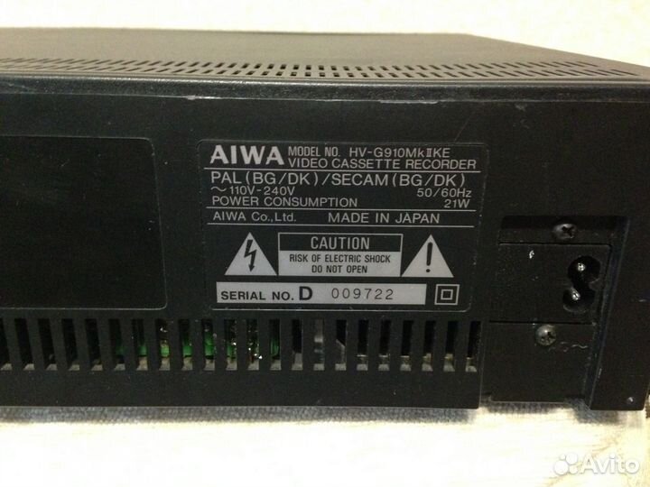 Видеомагнитофон Aiwa DK910Mk Япония