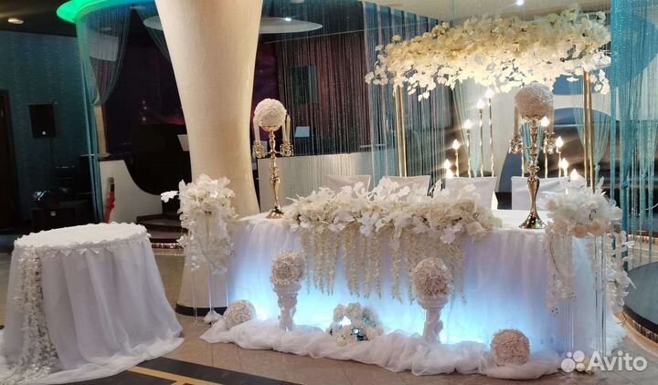 Свадебные декорации искусственные цветы аксессуары