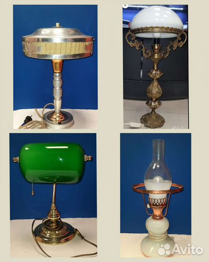 Лампы настольные Сталинские, Люстра бронза