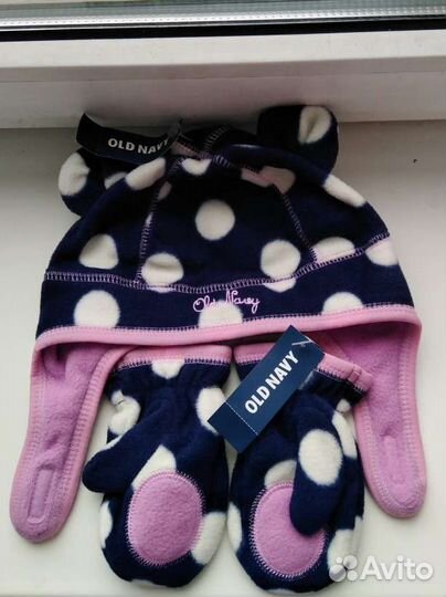 Комплект шапка, варежки