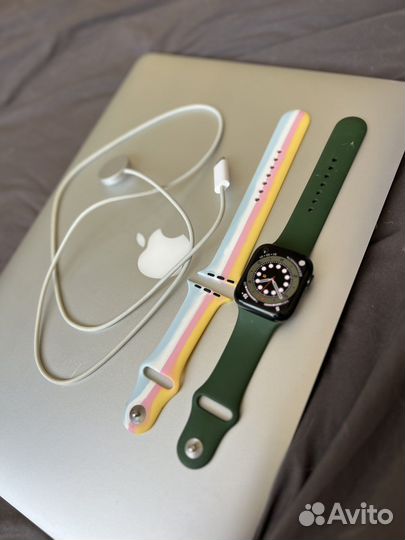 Часы apple watch 7 45 mm green