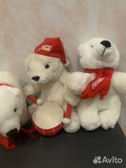 Коллекция белых Медведей coca-cola,большой миша