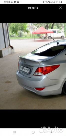 Спойлер хендай солярис седан