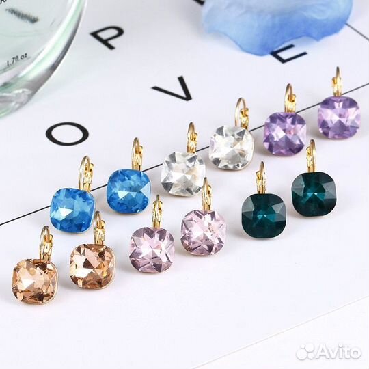 Серьги с кристаллами Swarovski