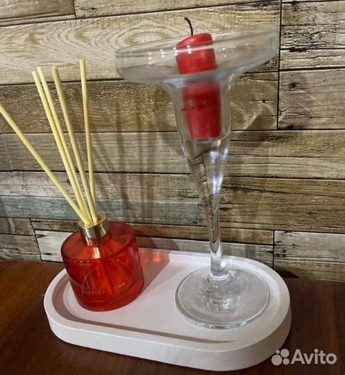 Подставка, поднос, подсвечник из гипса