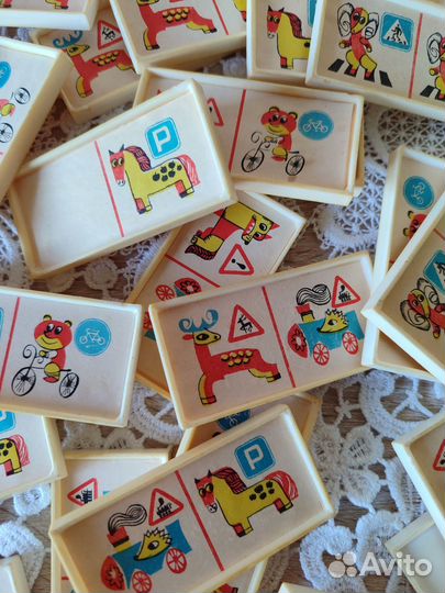 Домино дорожные знаки ретро винтаж Литовское ССР