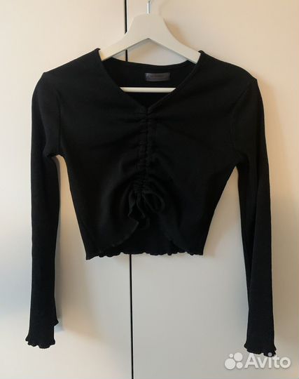 Топ на кулиске с длинным рукавом