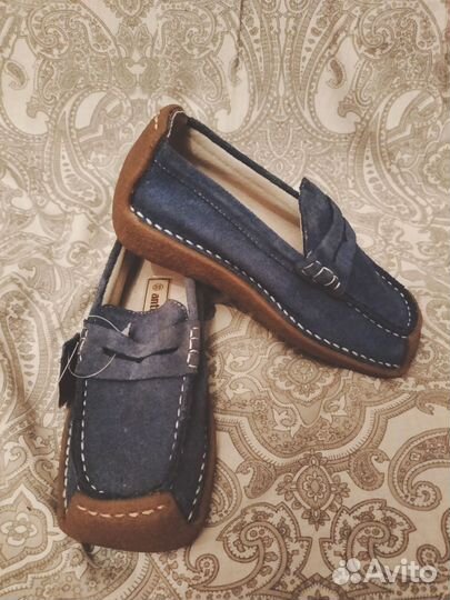 Мокасины кожаные 33 размер новые