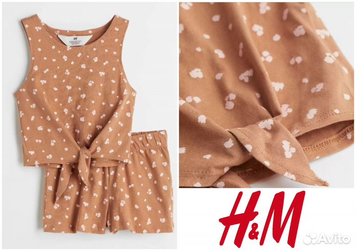 Новый комплект для девочки (топ и шорты) H&M