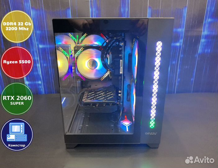 Геймерский комп AMD5500-RTX2060SUP-32DDR4-ODA5-A520