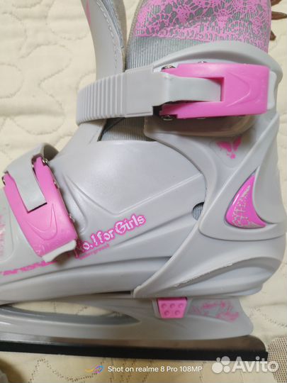 Коньки детские раздвижные 33-36 р-р