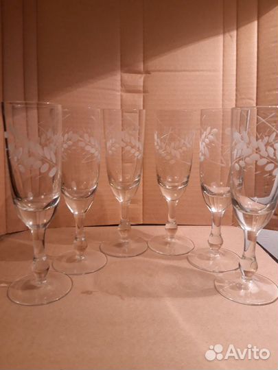 Фужеры стекло 6 шт