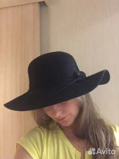 Шляпа из фетра с широкими полями