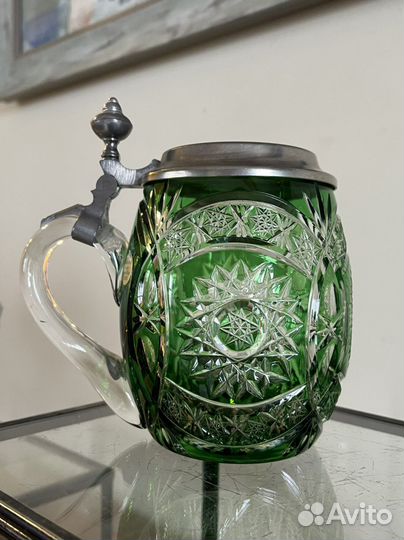 Кружка пивная стекло антикварная 400 мл. Англия
