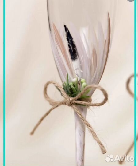 Свадебные бокалы ручной работы