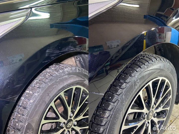 Локальная покраска царапин сколов ржавчины