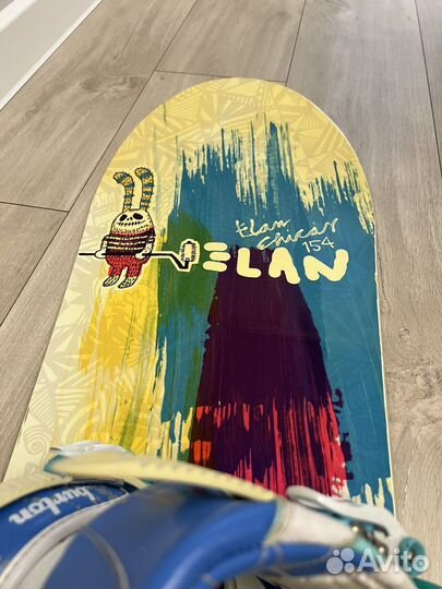 Сноуборд Elan, крепления Burton, ботинки Vans