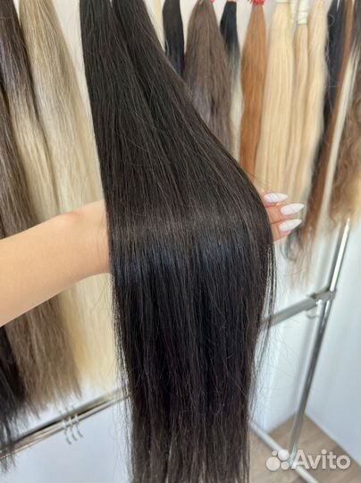 Волосы 70 см с наращиванием темные 1Б