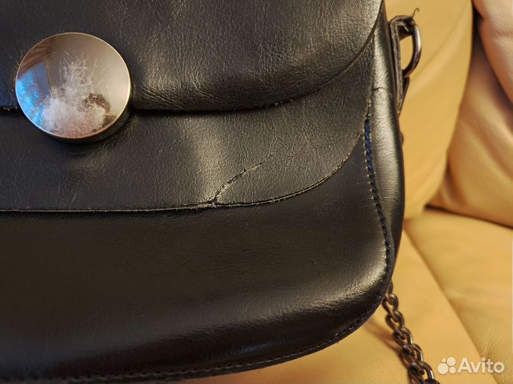 Сумка натуральная кожа чёрная