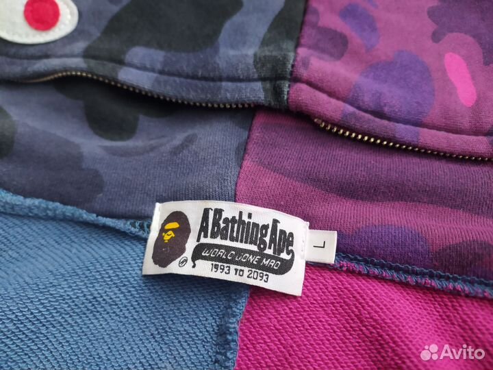 Толстовка на молнии кофта Зипка bape shark