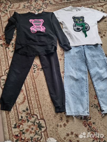 Большой пакет вещей для девочки 8-10 лет