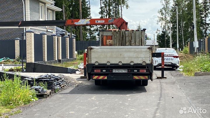 Аренда и услуги манипулятора, стрела 3 т, 8 м, борт 5 т, 5.8 м