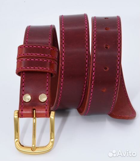 Женский кожаный ремень ручной работы 
