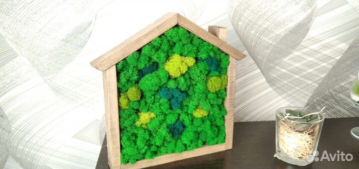Декор из мха