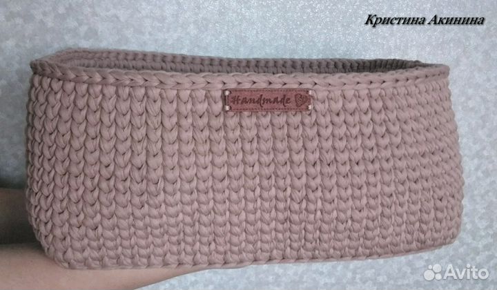 Корзинки из трикотажной пряжи на заказ