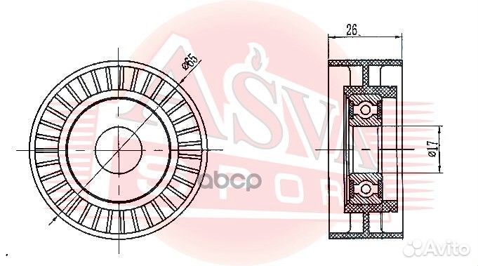 Ролик натяжной навесного оборудования перед