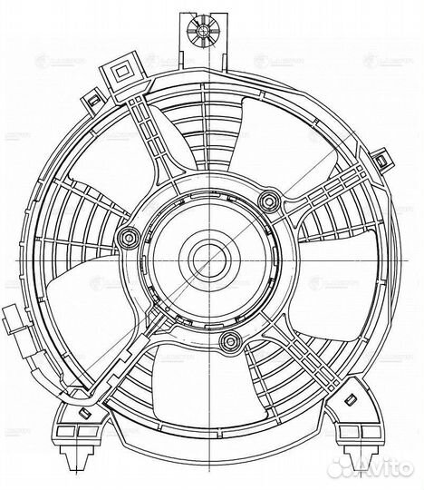 Вентилятор радиатора кондиционера MS Pajero Sport