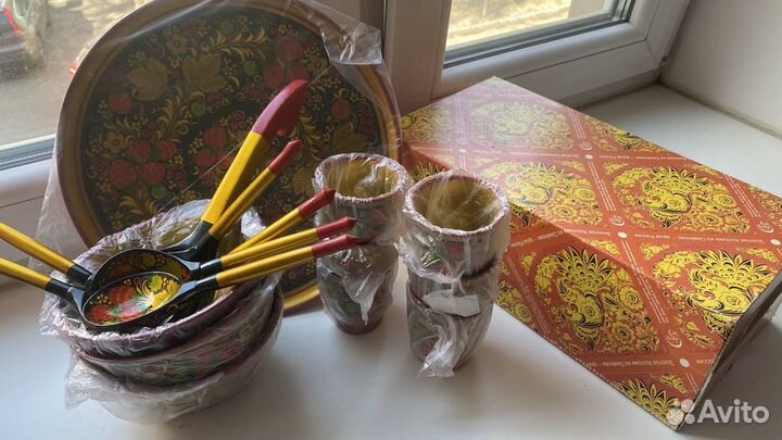 Подарочный набор хохломы новый в коробке