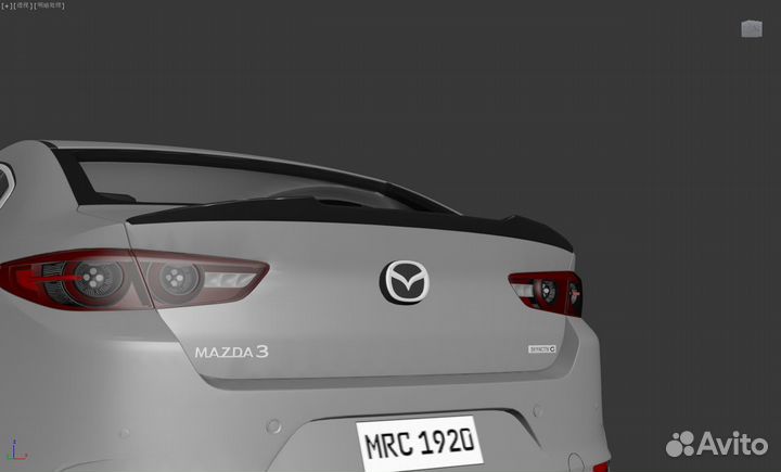 Спойлер на багажник mazda 3 Axela 2019+ ABS