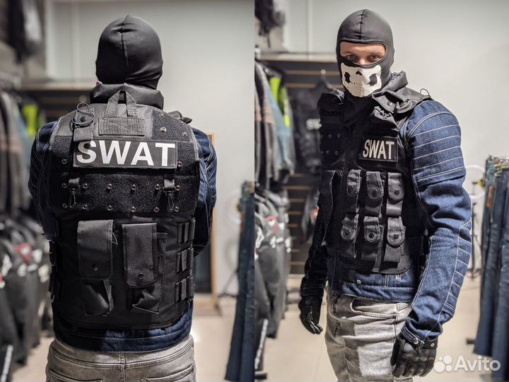 Жилет мото swat (police) новый