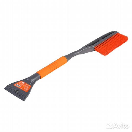 Щетка от снега и льда с мягкой щетиной + скребок