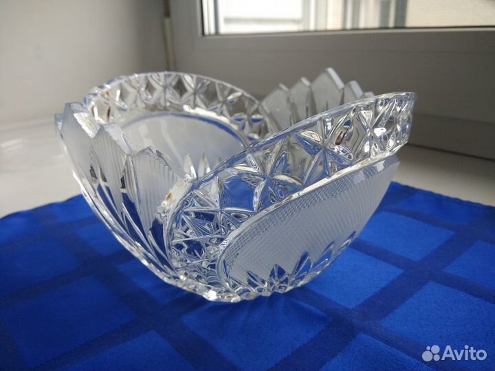 Хрусталь. Ваза и блюдо