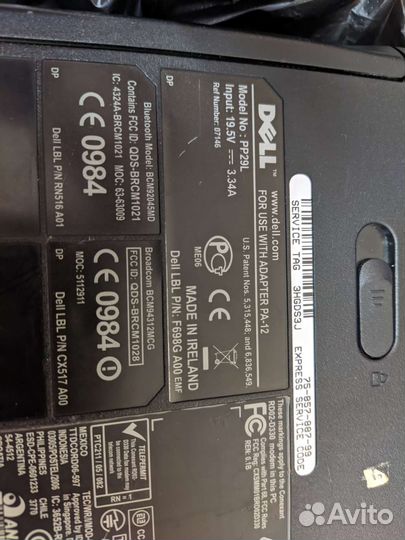 Dell PP29L ноутбук