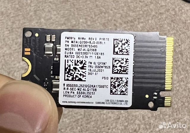 Ссд Samsung PM991a M.2 NVMe MZ-ALQ2560 256гб