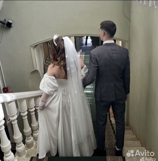 Свадебная фата длинная