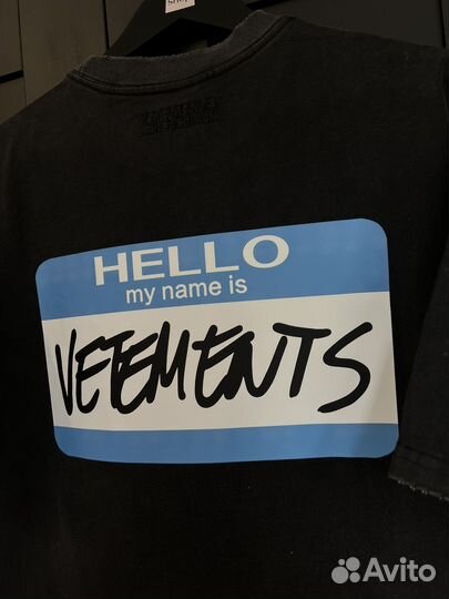 Футболка Vetements Hello (Premium)