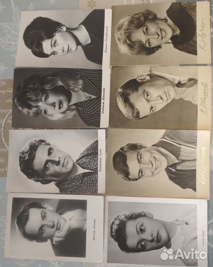 Открытки чёрно-белые. Актеры СССР